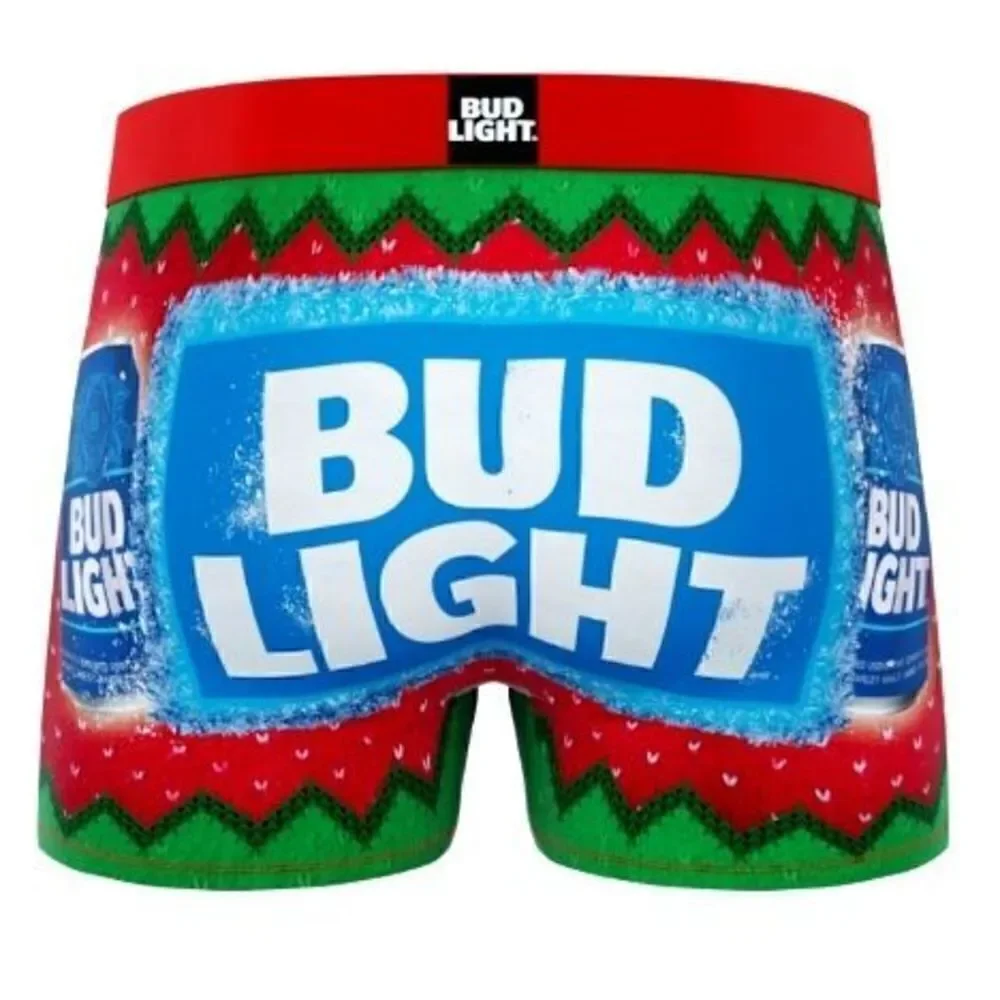Crazy Boxer Bud Light Holiday Boxer Brief Large